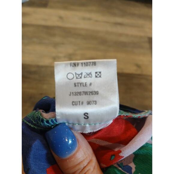 Y2K Style Jaloux Silk Multicolor Beaded Racerback Tank S - Picture 6 of 7